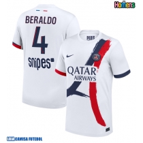 Camisa de Futebol Paris Saint-Germain Lucas Beraldo #4 Equipamento Secundário 2025-26 Manga Curta